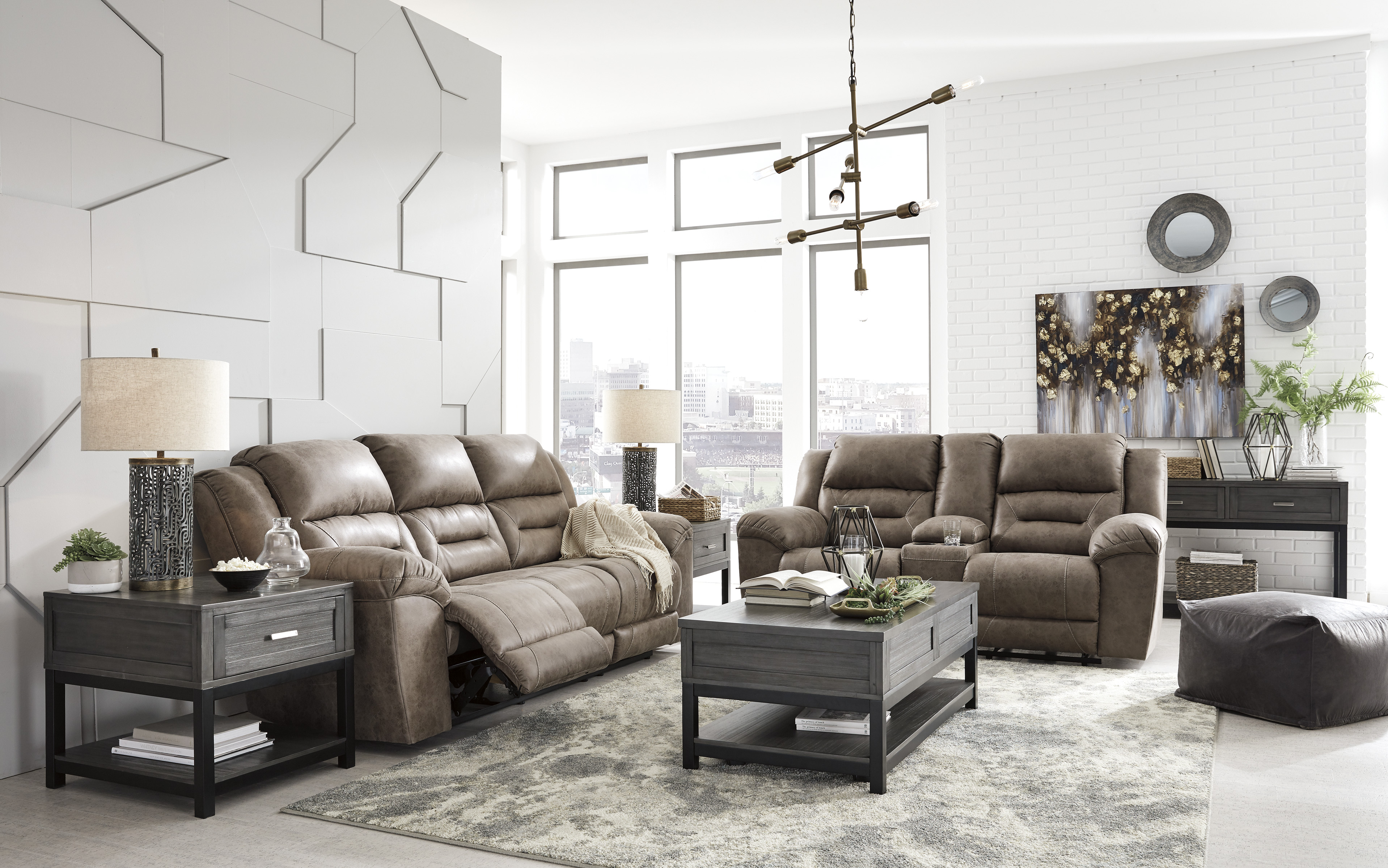 Stoneland sofa and loveseat set at Superior Rent To Own.